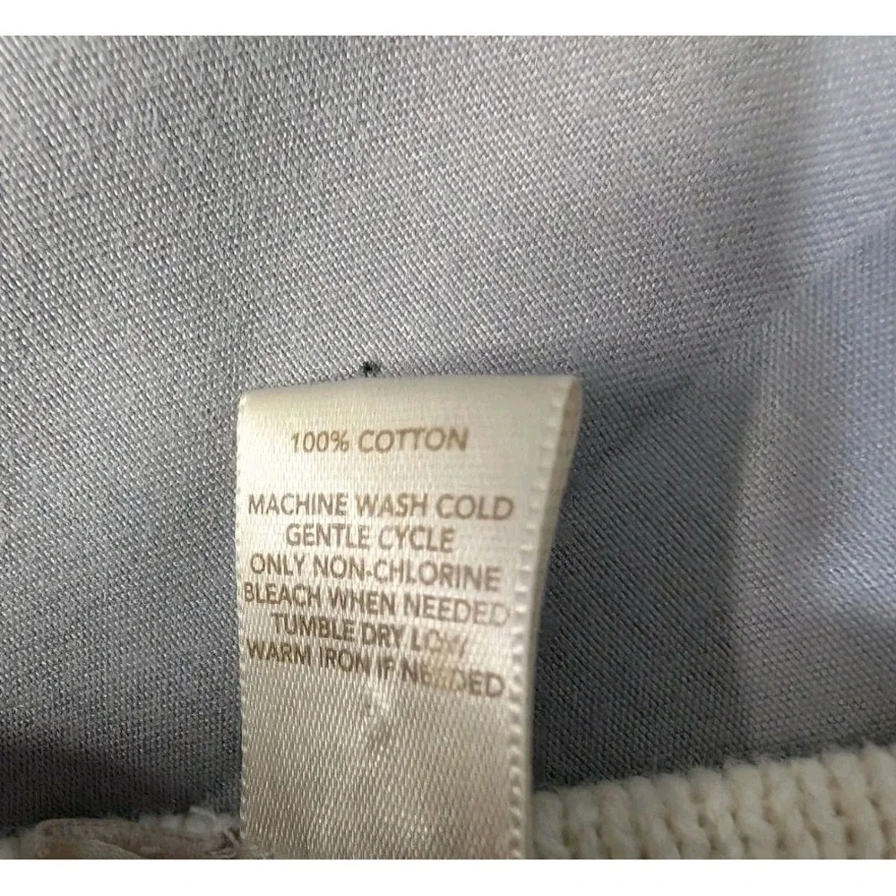 LOFT XS Nautical Stripe Sweater Cream Navy Cotton Button Shoulder Breton‎